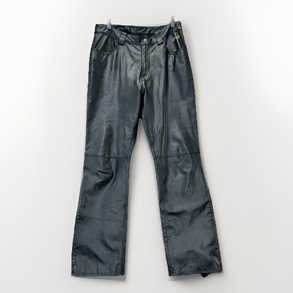 VTG Harley Davidson Leather Pants Women's 38/10 Inseam 28" Motorcycle Biker
